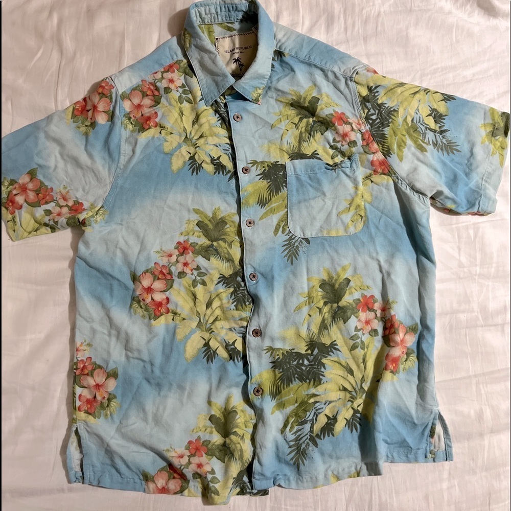 Men’s Island Republic silk shirt Hawaiian floral